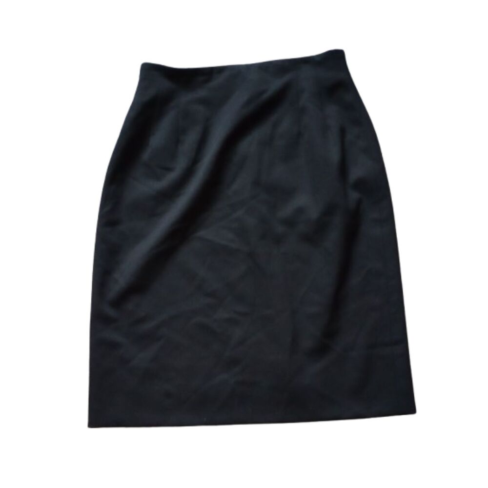 Miss Pendleton Women's Size 12 100%  Virgin Wool Black Mini Skirt-Vintage "80's"